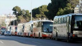 Συγκέντρωση διαμαρτυρίας λεωφορειούχων στη Θεσσαλονίκη